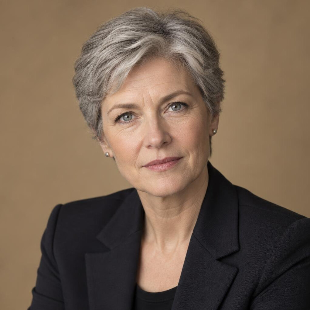 Studio portrait of an older German woman historian