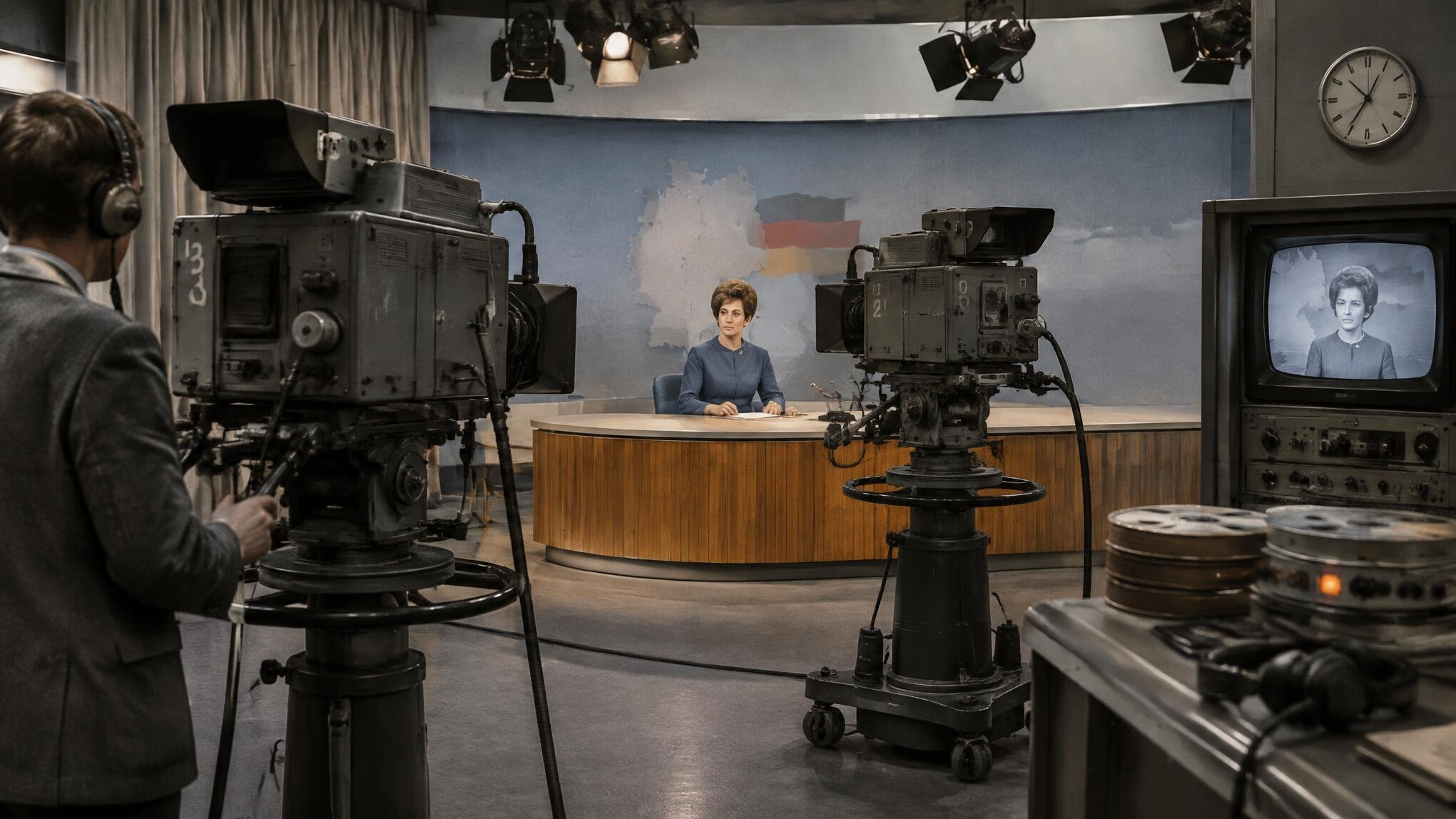 vintage german tv studio