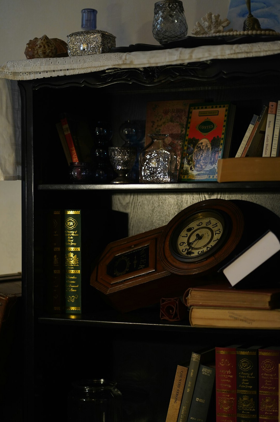 dark library interior