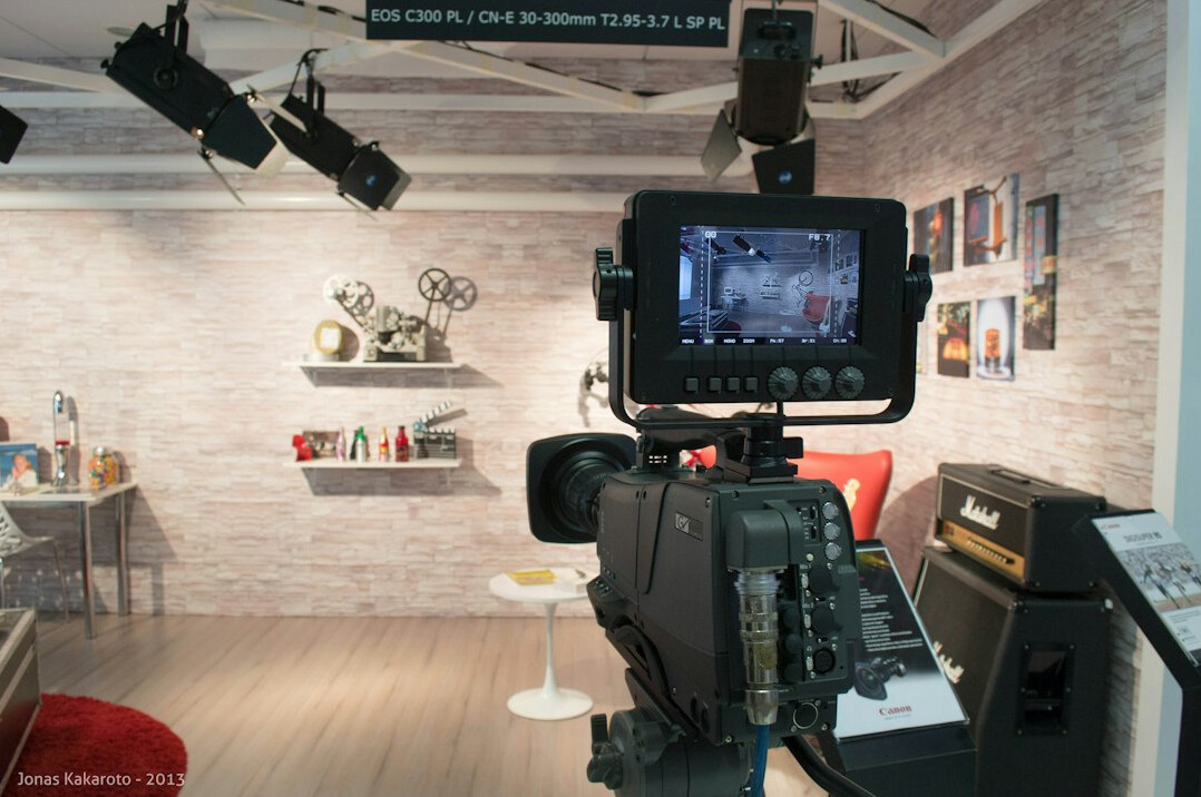 modern tv broadcast studio