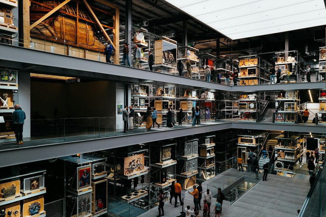 luxury digital museum interior