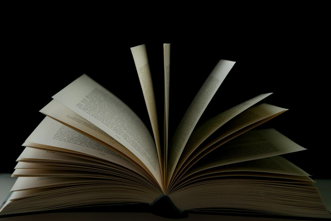 Open book with pages fanned out